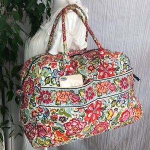 VERA BRADLEY Hope Garden XL travel bag carry on luggage weekender bag